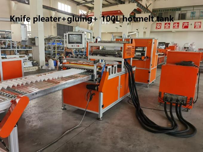 Full Auto 700mm Purifier Filter Making Machine PP Intermittent Gluing ...