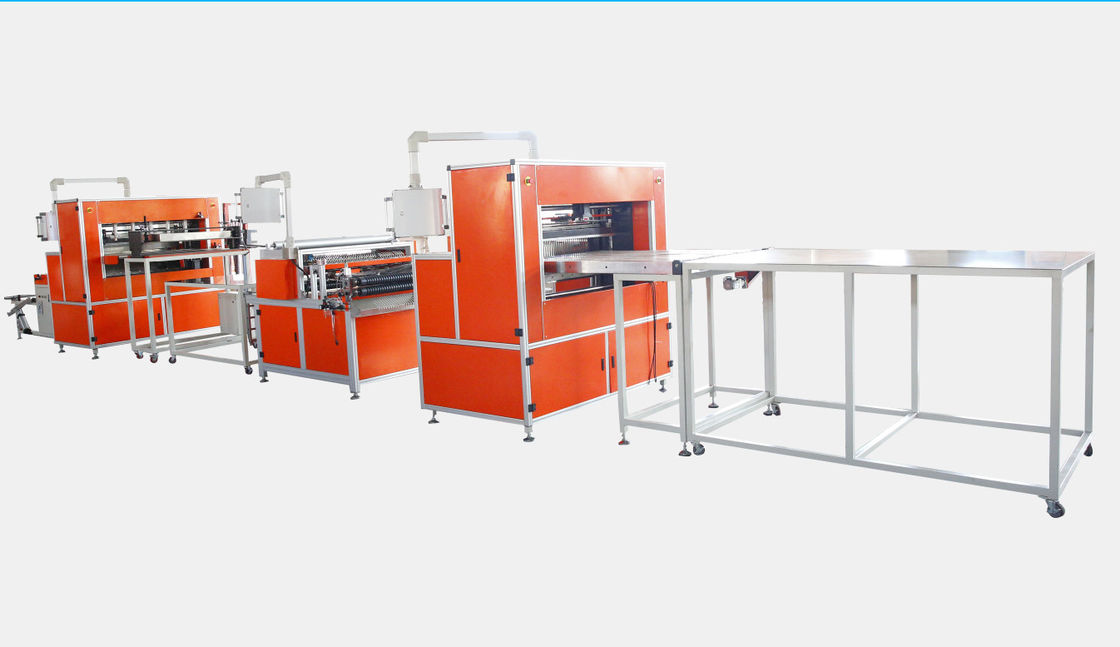 10 - 100mm Depth Purifier Filter Making Machine Pleating And Hotmelt Gluing Machine