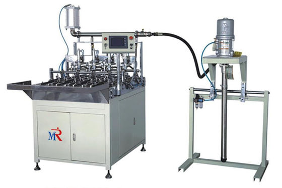4 Station Oil Filter Caps PVC Gluing Machine 380V 50Hz 1500 Pieces/Hour Capacity